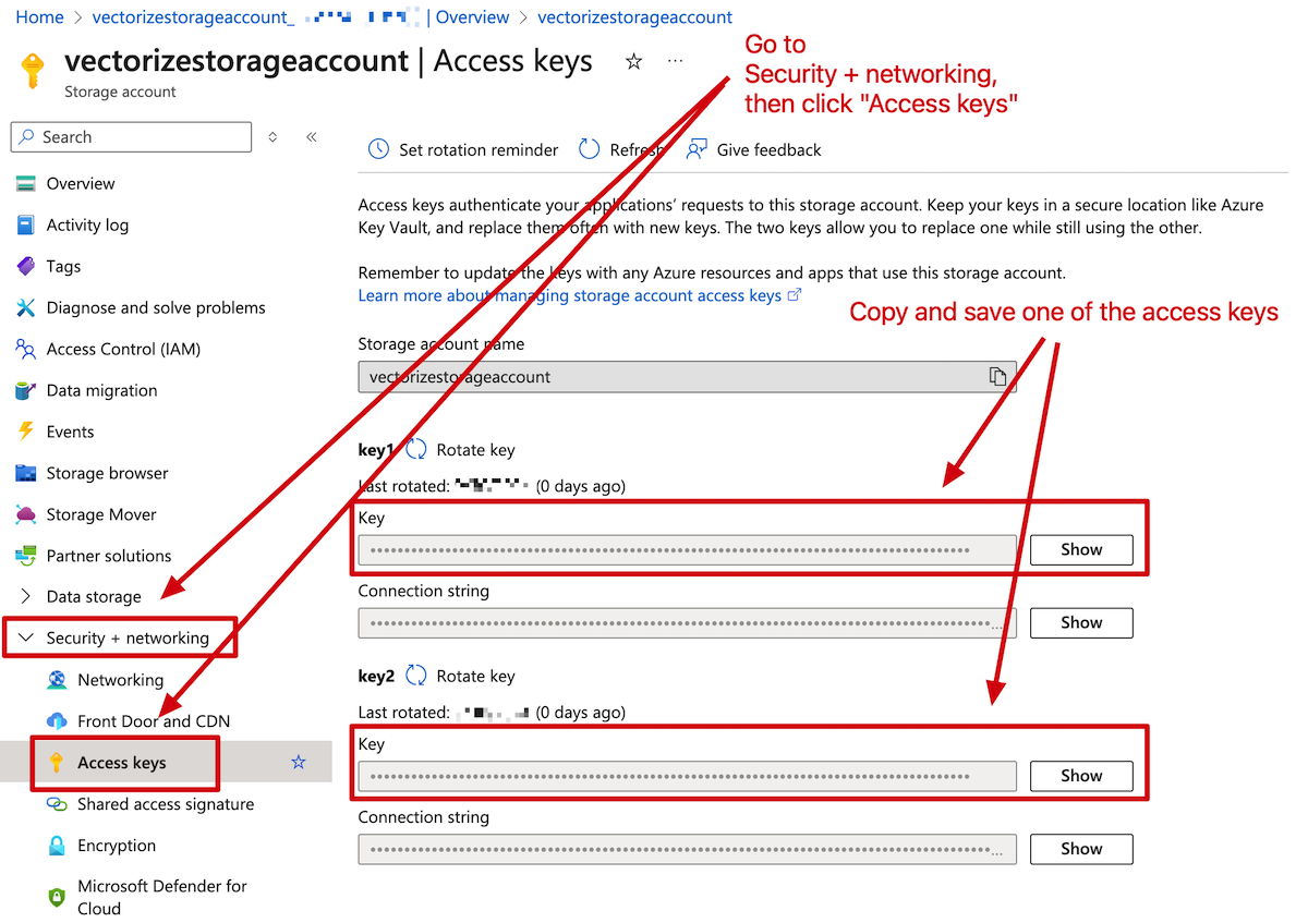 Save Access Key