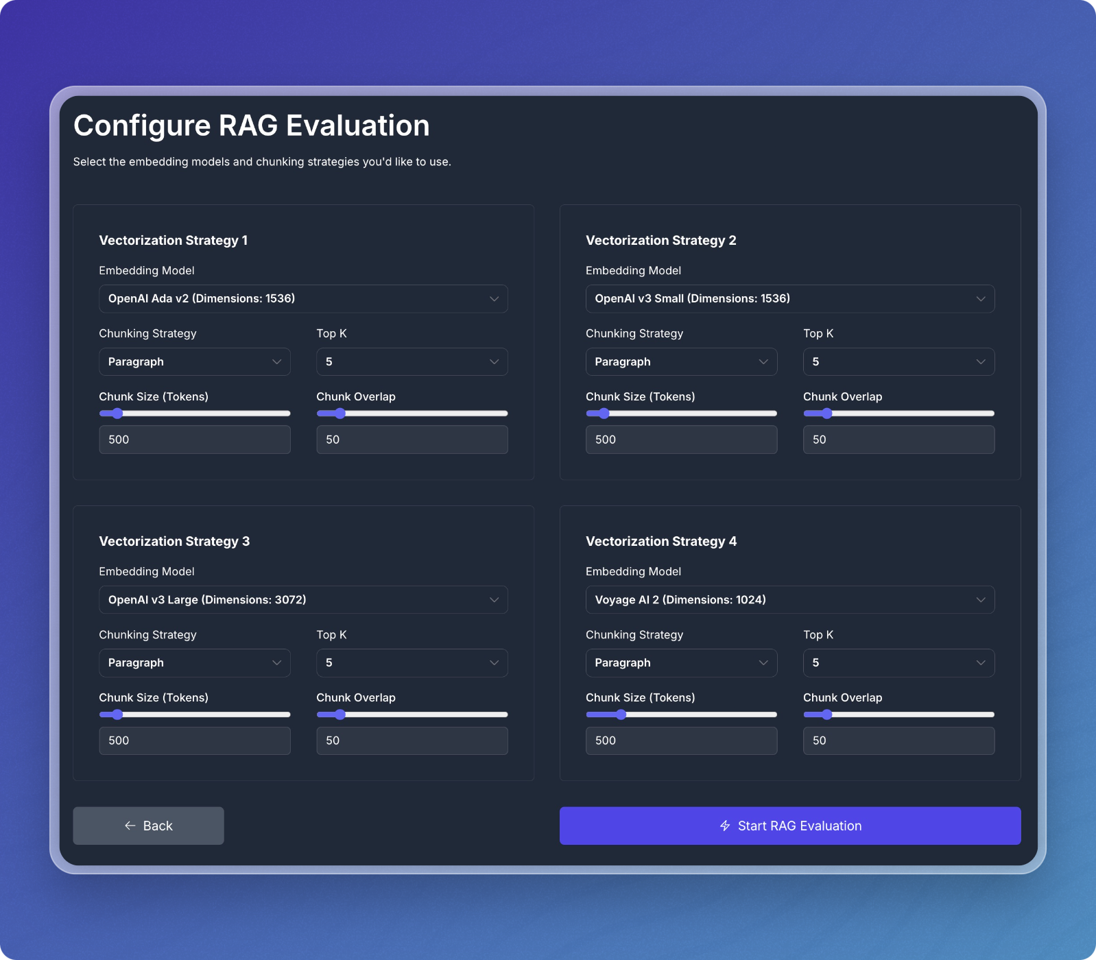 Configure RAG Evaluation